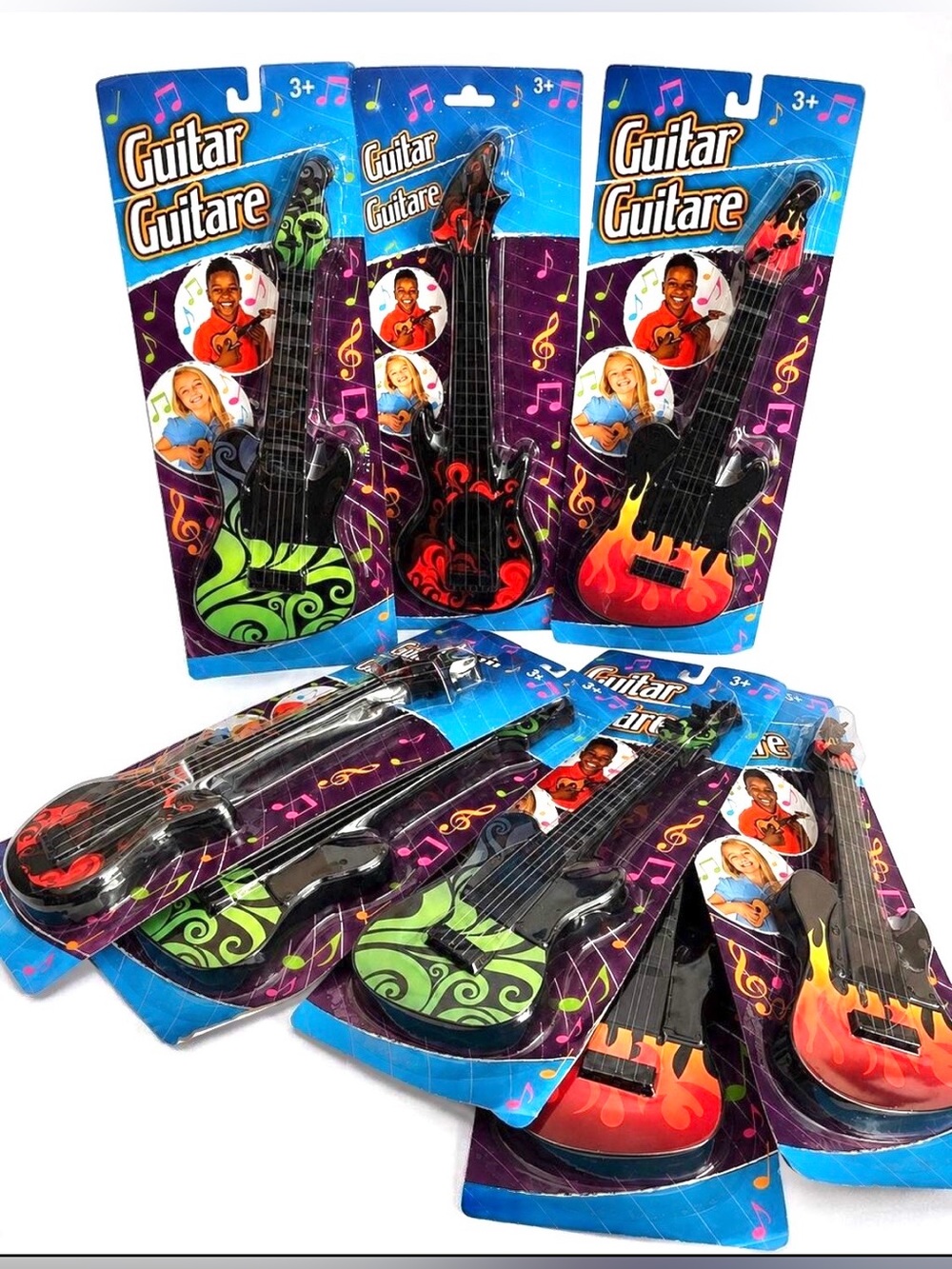 Set of Mini Toy Guitars Musical Instruments 11x4 inch